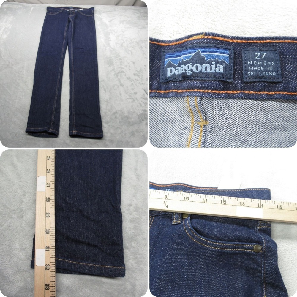 Patagonia Denim Jeans Womens 27 Dark Wash Cotton Zip Fly Slim Fit (Actual 29x32)